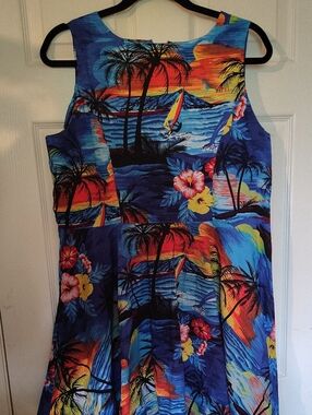 Hawaii Hangover Tropical Print Cotton Top - Blue Multi